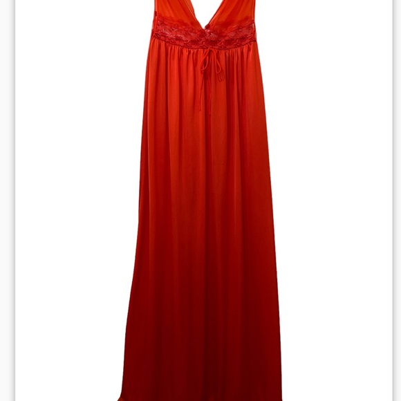 Vintage Jenelle of California Red  Nylon Peignoir Set Hollywood Style - Picture 4 of 6